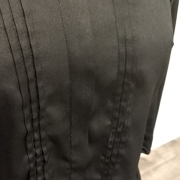 BLACK Peplum Boutique Blouse Size Small - Picture 4 of 5